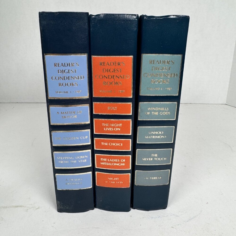 Reader's Digest Condensed Books Set‎ 1987 Decorative Book Stack Vintage